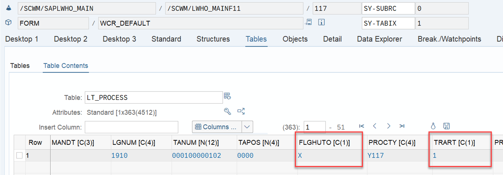 SAP EWM WOCR UNDE and DEF_08